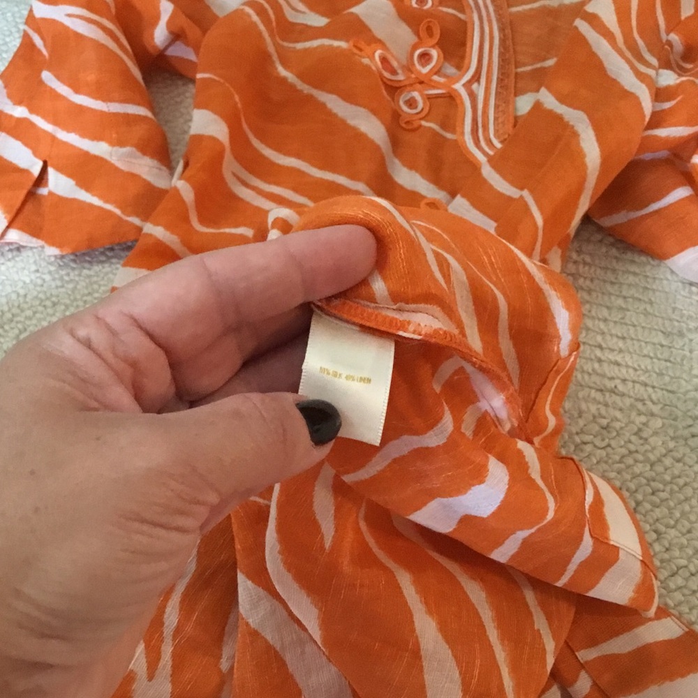 Orange Amedee Tunic/Cover Up/Sarong - Picture 6 of 6